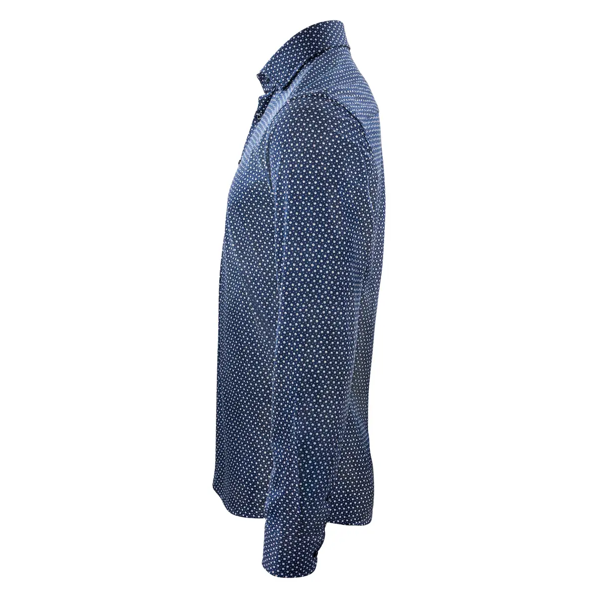 Camisa J. HARVEST & FROST IB131 PIQUE KNIT REGULAR 2913101 9 Camisa J. HARVEST & FROST IB131 PIQUE KNIT REGULAR 2913101, Marino print, lateral izquierdo