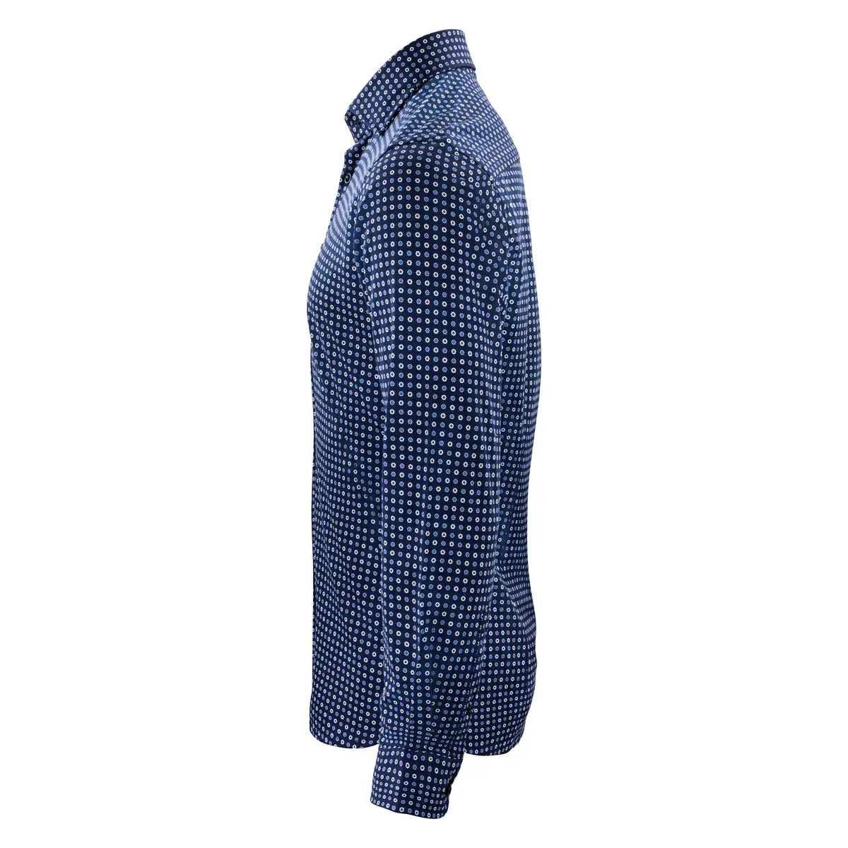 Camisa J. HARVEST & FROST IB131 PIQUE KNIT REGULAR 2913101 13 Camisa J. HARVEST & FROST IB131 PIQUE KNIT REGULAR 2913101, Azul print, lateral izquierdo