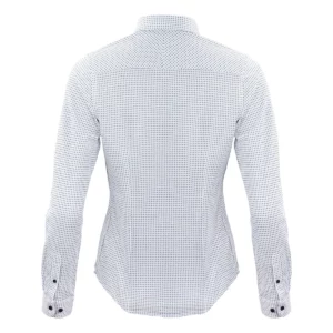 Camisa mujer J. HARVEST & FROST IB131 PIQUE KNIT 2913103, Sky blue print, vista posterior