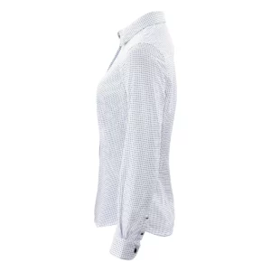 Camisa mujer J. HARVEST & FROST IB131 PIQUE KNIT 2913103, Sky blue print, lateral izquierdo
