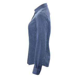 Camisa mujer J. HARVEST & FROST IB131 PIQUE KNIT 2913103, Marino print, lateral izquierdo