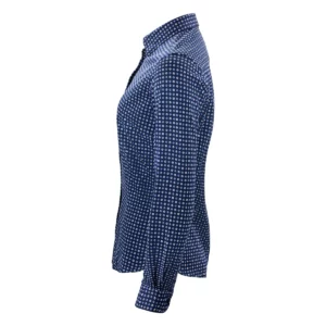 Camisa mujer J. HARVEST & FROST IB131 PIQUE KNIT 2913103, Azul print, lateral izquierdo