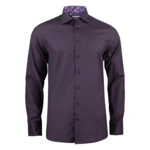 Camisa J. HARVEST & FROST PB142 OXFORD REGULAR 2914201, Morado, vista frontal