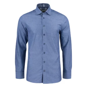 Camisa J. HARVEST & FROST PB144 JACQUARD REGULAR 2914401, Indigo, vista frontal