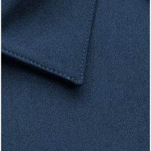 Sobrecamisa mujer J. HARVEST & FROST MODERN ZIP 2962203, Navy, detalle del cuello y tejido