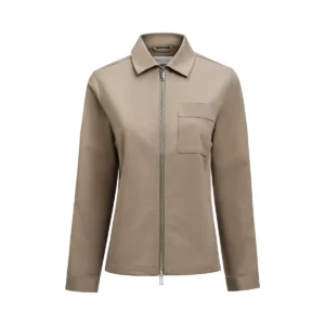 Sobrecamisa mujer J. HARVEST & FROST MODERN ZIP 2962203, Nogal, vista frontal