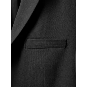 Americana mujer J. HARVEST & FROST SIGNATURE SUIT 2962303, Black, detalle del bolsillo y solapa