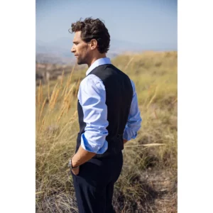 Camisa hombre J. HARVEST & FROST YB50 TWILL SLIM 2905002, con modelo, vista lateral