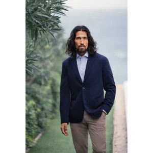 Camisa hombre J. HARVEST & FROST YB50 TWILL SLIM 2905002, con modelo en exterior
