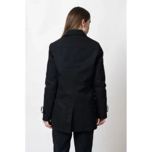 Chaqueta mujer J. HARVEST & FROST THE CAR COAT 2990303, Negro, con modelo, vista posterior