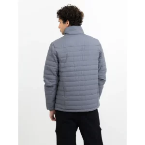 Chaqueta acolchada de hombre James Harvest Arches 2111048, Gris acero, con modelo, vista posterior