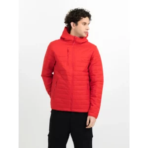 Chaqueta acolchada de hombre James Harvest Meadows 2111050, Rojo, con modelo, vista frontal