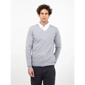 Jersey de hombre James Harvest Ashland V 2112507, Gris marengo, con modelo, vista frontal
