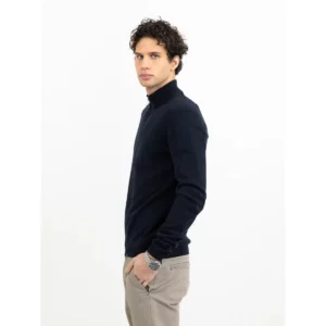 Cárdigan de hombre James Harvest Ashland Cardigan 2112514, Marino, con modelo, lateral izquierdo