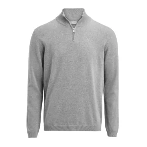 Jersey unisex James Harvest Ashland Halfzip 2112515, Gris marengo, vista frontal