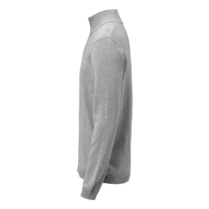 Jersey unisex James Harvest Ashland Halfzip 2112515, Gris marengo, lateral izquierdo
