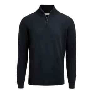 Jersey unisex James Harvest Ashland Halfzip 2112515, Marino, vista frontal