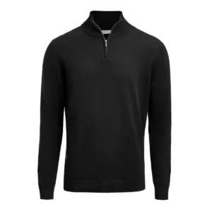 Jersey unisex James Harvest Ashland Halfzip 2112515, Negro, vista frontal