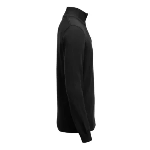 Jersey unisex James Harvest Ashland Halfzip 2112515, Negro, lateral derecho