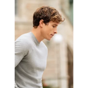 Jersey de hombre James Harvest Ashland Casual 2112516, Gris marengo, con modelo en exterior, vista lateral