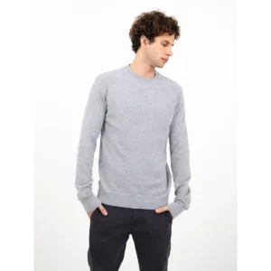 Jersey de hombre James Harvest Ashland Casual 2112516, Gris marengo, con modelo, vista frontal