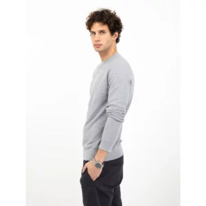 Jersey de hombre James Harvest Ashland Casual 2112516, Gris marengo, con modelo, lateral izquierdo