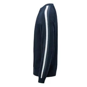 Jersey de hombre James Harvest Scarsdale Sweater 2112517, Marino, lateral izquierdo
