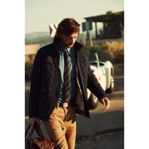 Camisa hombre JAMES HARVEST JUPITER 2113035, con modelo en exterior