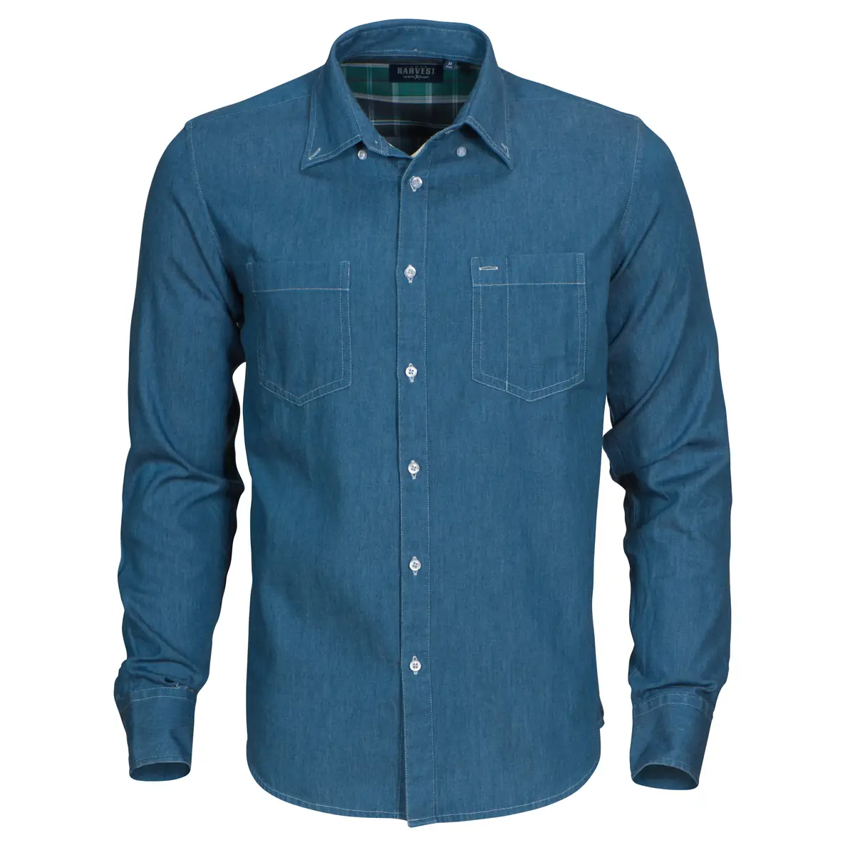Camisa hombre JAMES HARVEST JUPITER 2113035 4 Camisa hombre JAMES HARVEST JUPITER 2113035, Azul tejano, vista frontal