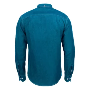 Camisa hombre JAMES HARVEST JUPITER 2113035, Azul tejano, vista posterior