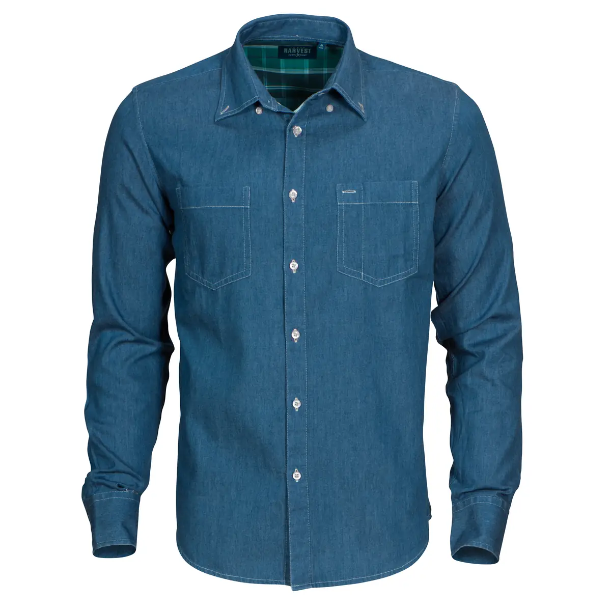 Camisa hombre JAMES HARVEST JUPITER 2113035 3 Camisa hombre JAMES HARVEST JUPITER 2113035, Azul tejano, vista frontal