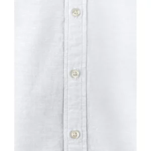 Camisa de hombre James Harvest Townsend 2113041, Blanco, detalle de tejido y botones