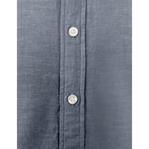 Camisa de hombre James Harvest Townsend 2113041, Marino, detalle de tejido y botones