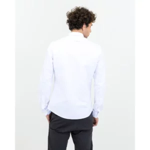 Camisa de hombre James Harvest Allen Oxford 2113042, Blanco, con modelo, vista posterior