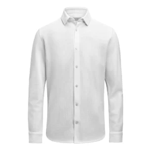 Camisa de hombre James Harvest Hicksville Shirt 2113043, Blanco, vista frontal
