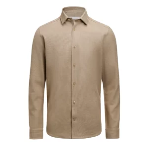 Camisa de hombre James Harvest Hicksville Shirt 2113043, Khaki, vista frontal