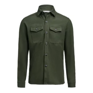 Sobrecamisa James Harvest Hicksville Overshirt 2113044, Pine green, vista frontal