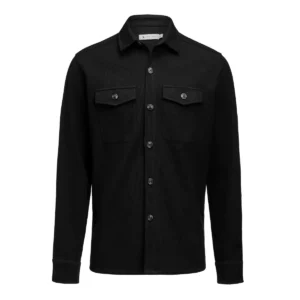 Sobrecamisa James Harvest Hicksville Overshirt 2113044, Negro, vista frontal