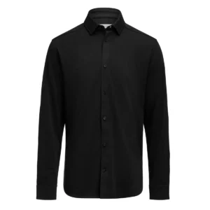 Camisa de hombre James Harvest Upton Shirt 2113045, Negro, vista frontal