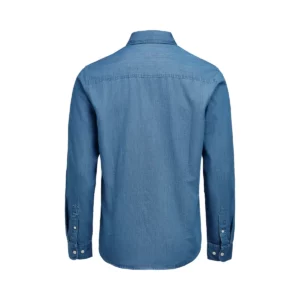 Camisa de hombre James Harvest Sayville Shirt 2113046, tejano, vista posterior
