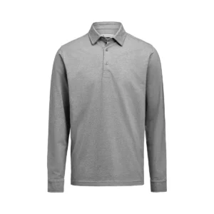 Polo hombre JAMES HARVEST AMERICAN SUPREME POLO L/S 2115007, Gris marengo, vista frontal