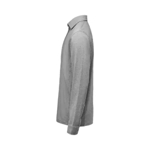Polo hombre JAMES HARVEST AMERICAN SUPREME POLO L/S 2115007, Gris marengo, lateral izquierdo
