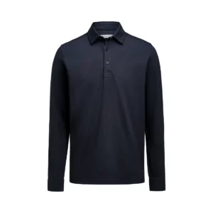 Polo hombre JAMES HARVEST AMERICAN SUPREME POLO L/S 2115007, Marino, vista frontal
