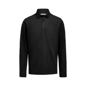 Polo hombre JAMES HARVEST AMERICAN SUPREME POLO L/S 2115007, Negro, vista frontal
