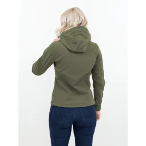Chaqueta mujer JAMES HARVEST LODGETOWN WOMAN 2121040, Moss green, con modelo, vista posterior