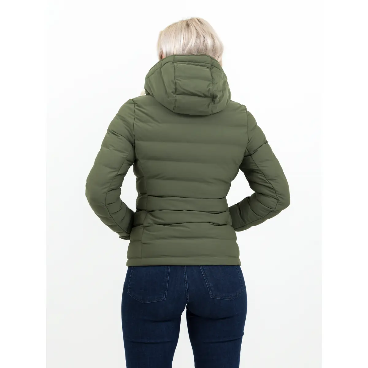 Chaqueta de mujer JAMES HARVEST WOODLAKE WOMAN 2121041 15 Chaqueta de mujer James Harvest Woodlake Woman 2121041, Moss green, con modelo, vista posterior