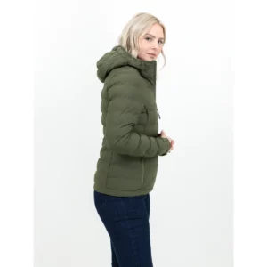 Chaqueta de mujer James Harvest Woodlake Woman 2121041, Moss green, con modelo, lateral derecho