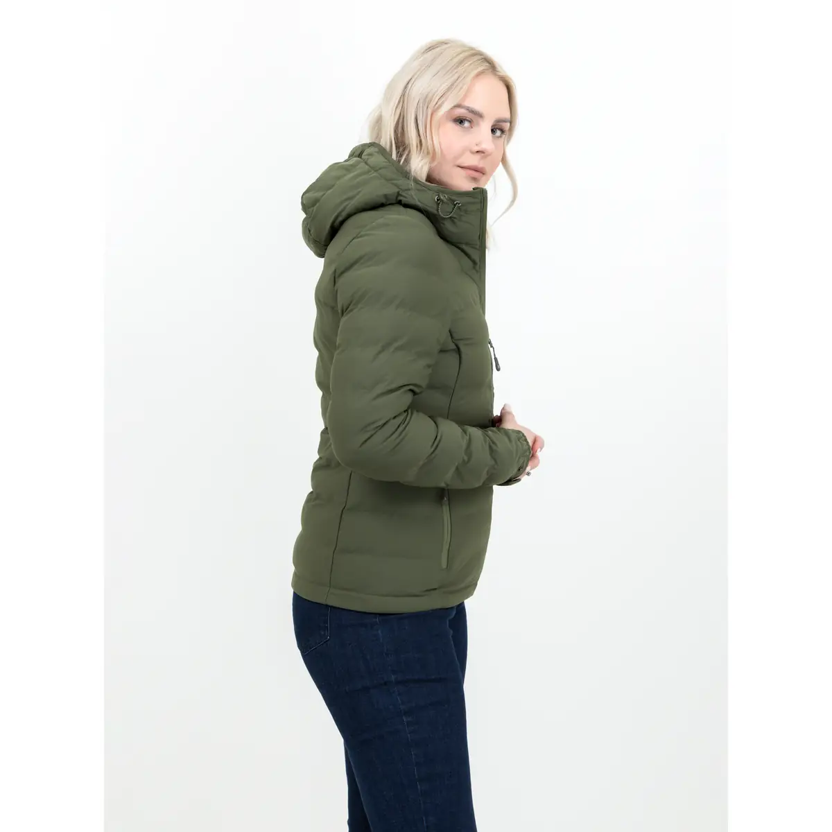 Chaqueta de mujer JAMES HARVEST WOODLAKE WOMAN 2121041 16 Chaqueta de mujer James Harvest Woodlake Woman 2121041, Moss green, con modelo, lateral derecho