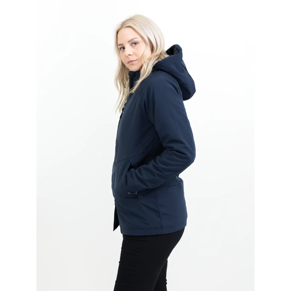 Abrigo mujer JAMES HARVEST WINCHESTER WOMAN 2121042 2 Abrigo mujer JAMES HARVEST WINCHESTER WOMAN 2121042, con modelo, vista lateral