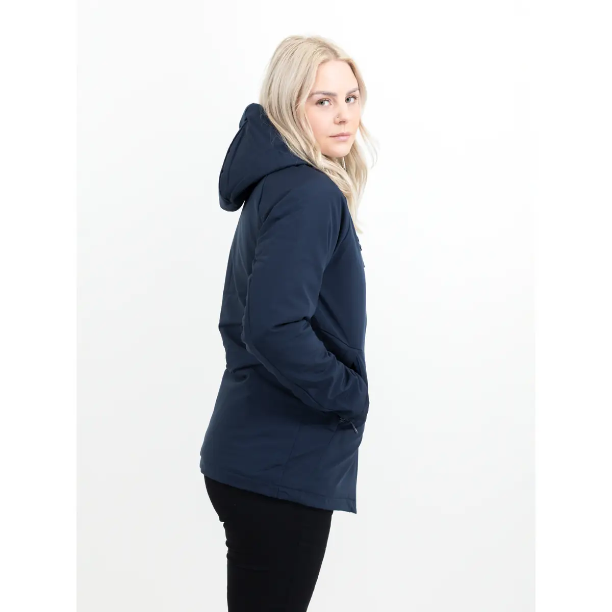Abrigo mujer JAMES HARVEST WINCHESTER WOMAN 2121042 16 Abrigo mujer JAMES HARVEST WINCHESTER WOMAN 2121042, con modelo, vista lateral